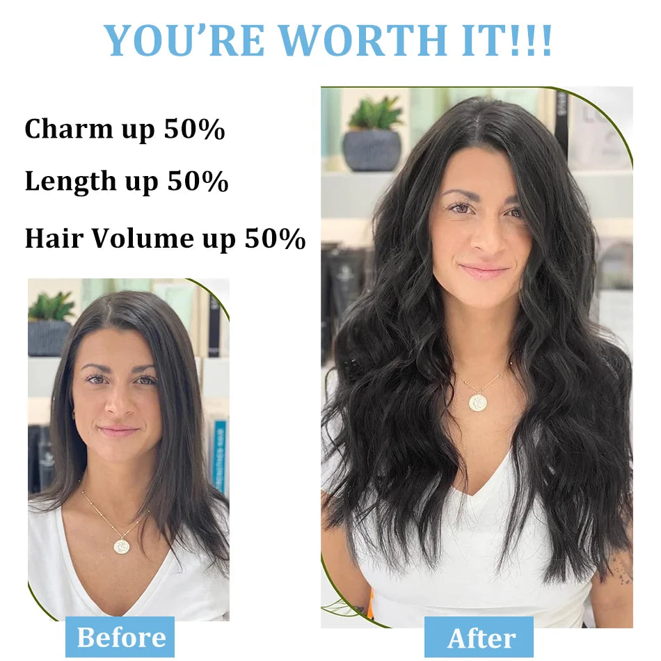 Extensions Clip-In Cheveux Humains Straight 8pcs – CLEVI Paris