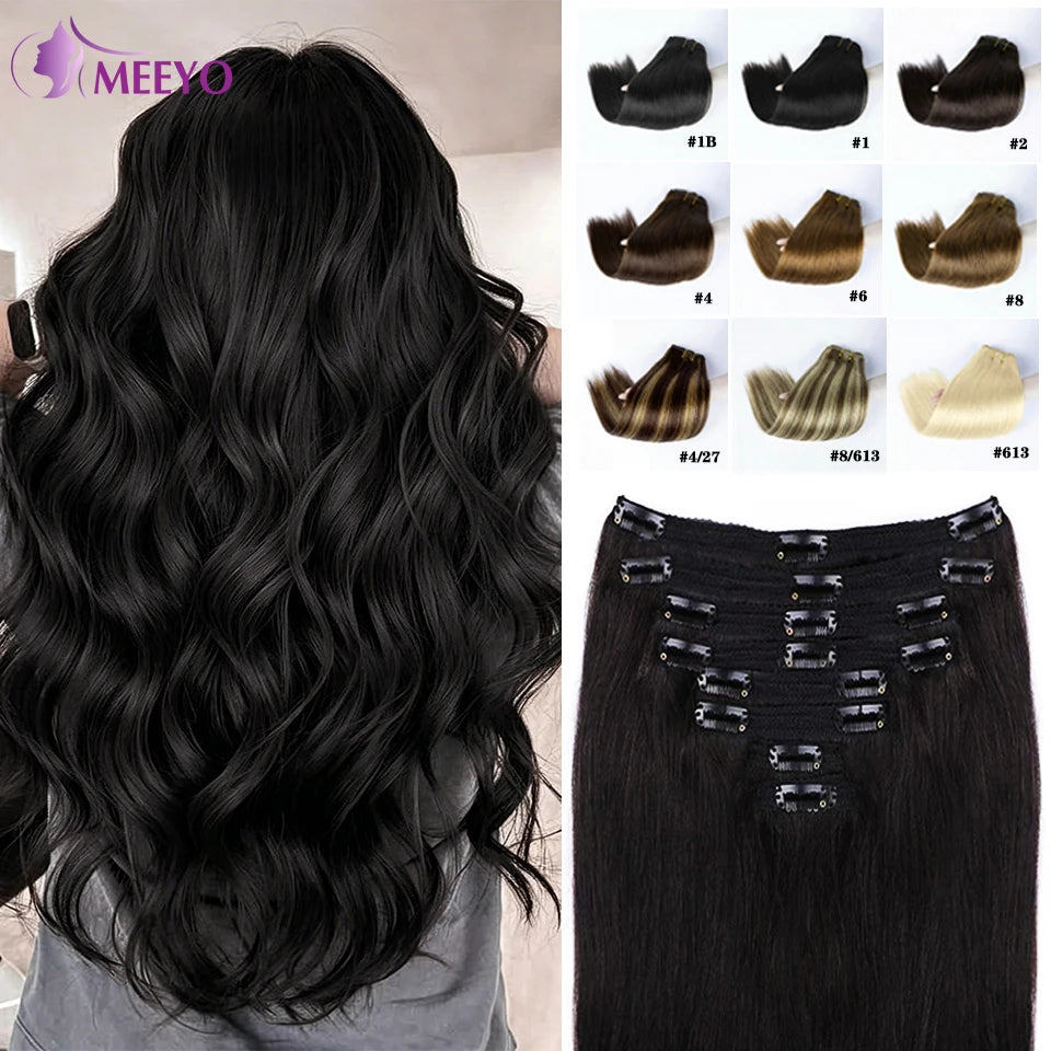 Extensions Clip-in Brésiliennes Remy 8pcs – CLEVI Paris