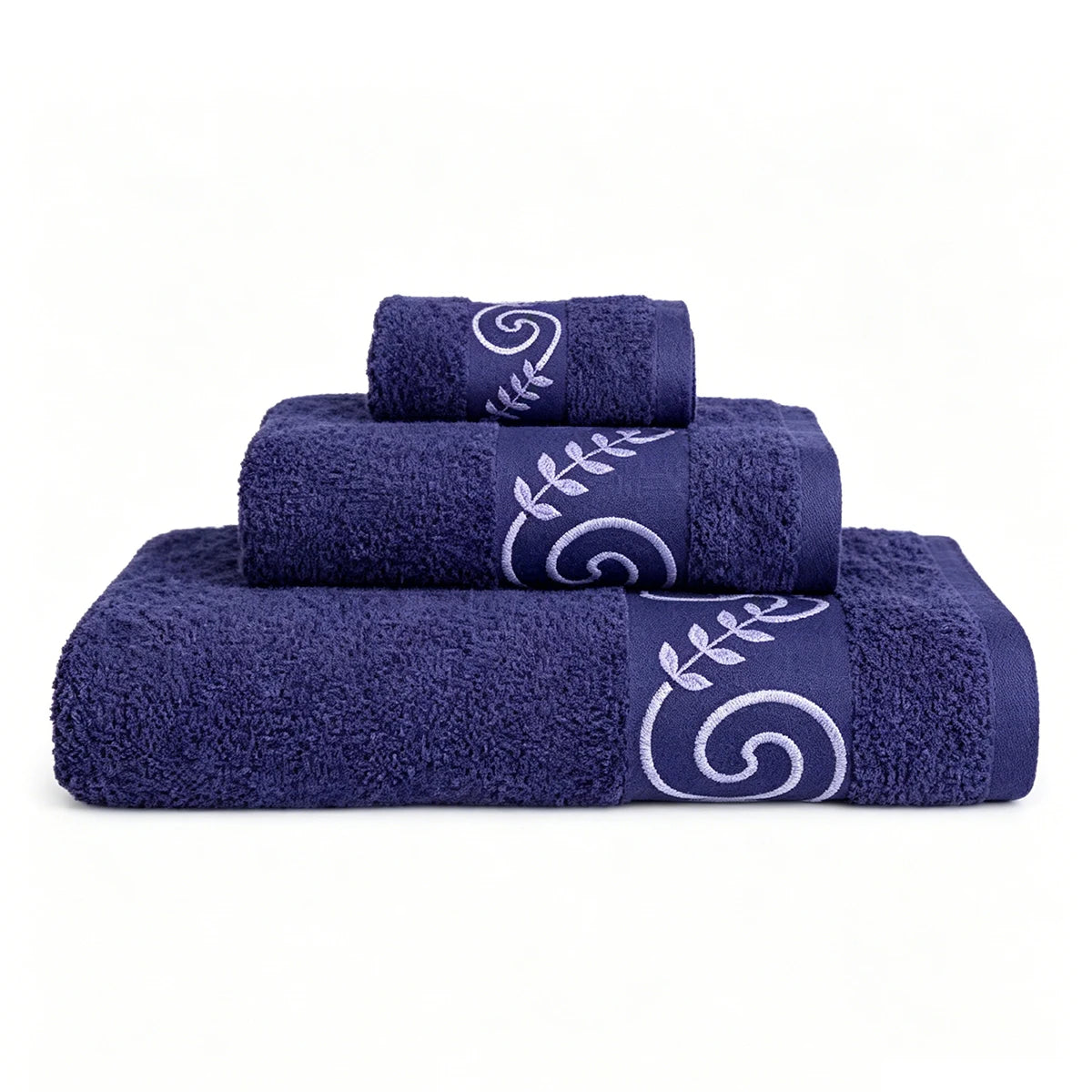 Lot de 3 serviettes de bain en coton – CLEVI Paris