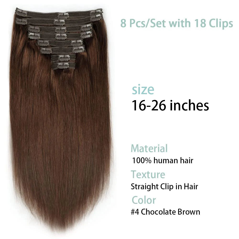 Extensions Cheveux Clips Remy Droites – CLEVI Paris