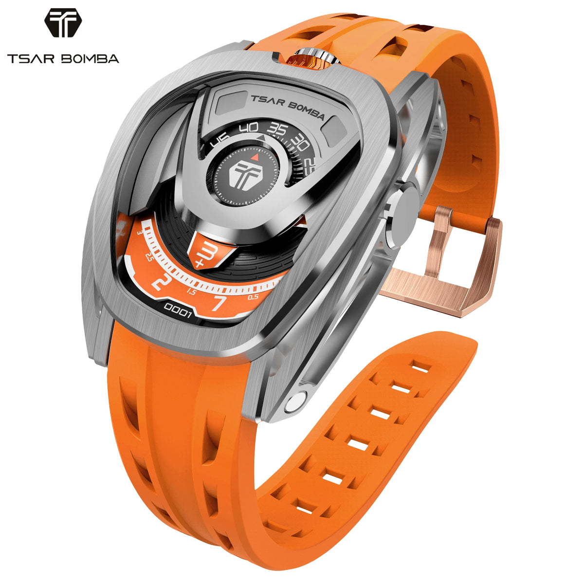 TSAR BOMBA TB8213A Montre Homme Automatique Miyota Saphir Fibre Carbone 100M – CLEVI Paris