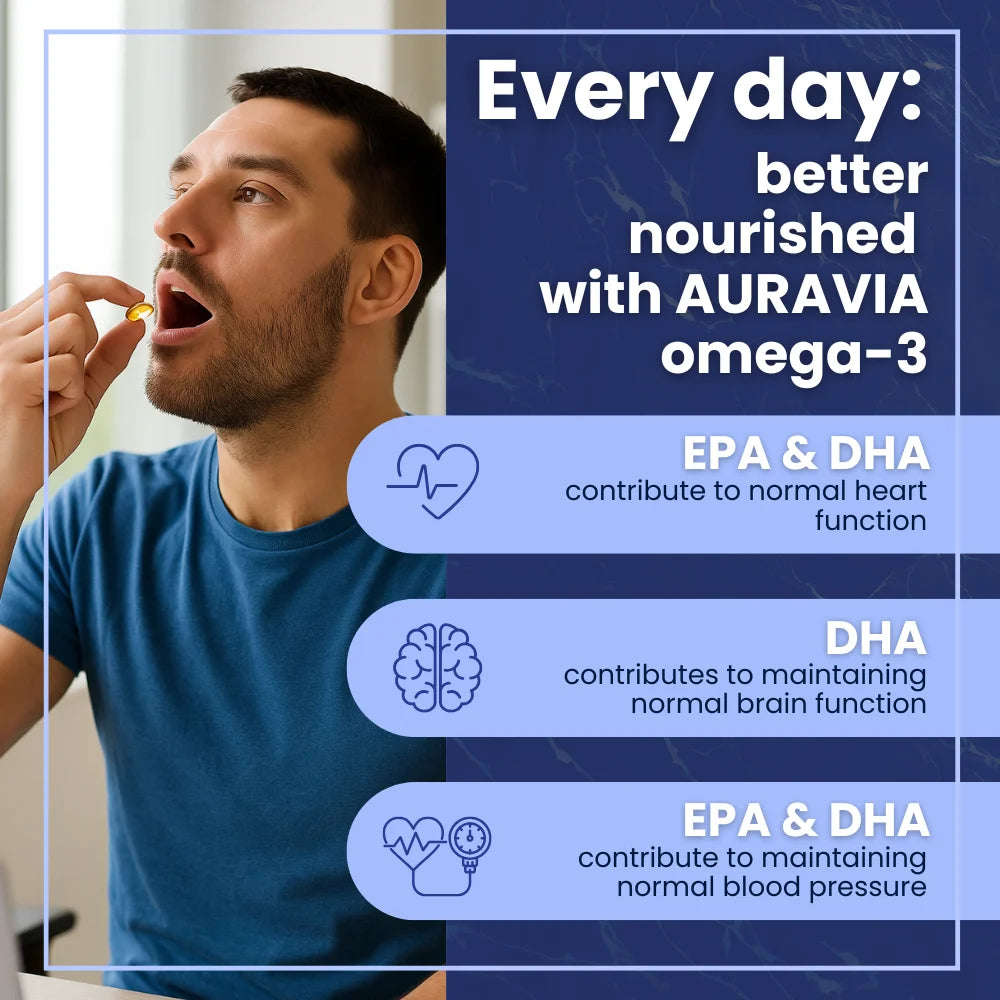Oméga-3 AURAVIA, 90 capsules molles – CLEVI Paris