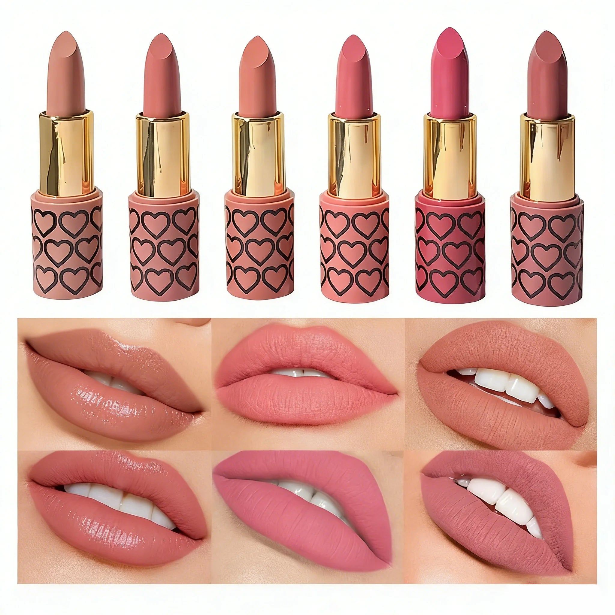 Coffret 6 Rouges à Lèvres Matte & Métallisés JUJU DREAM – Longue Tenue & Haute Pigmentation – CLEVI Paris
