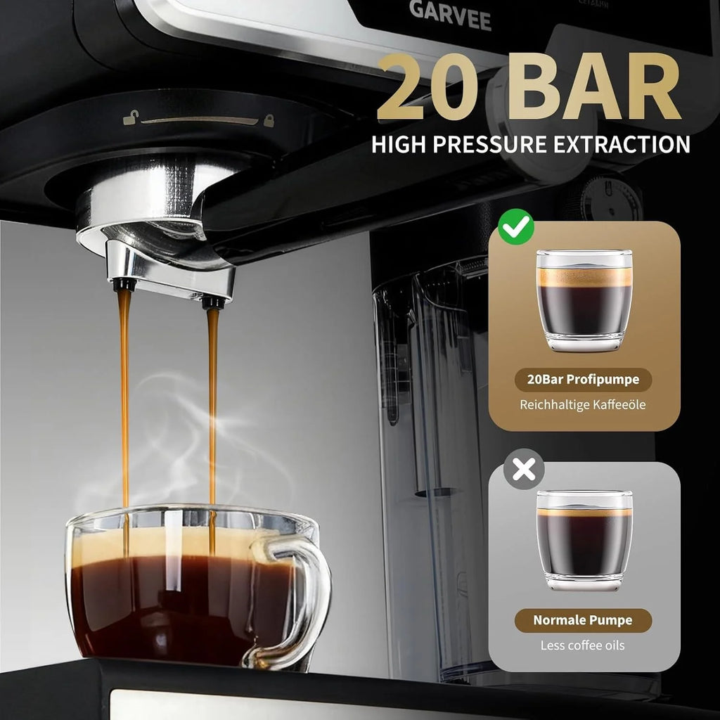 Machine expresso double chaudière 20 bars, mousseur – CLEVI Paris