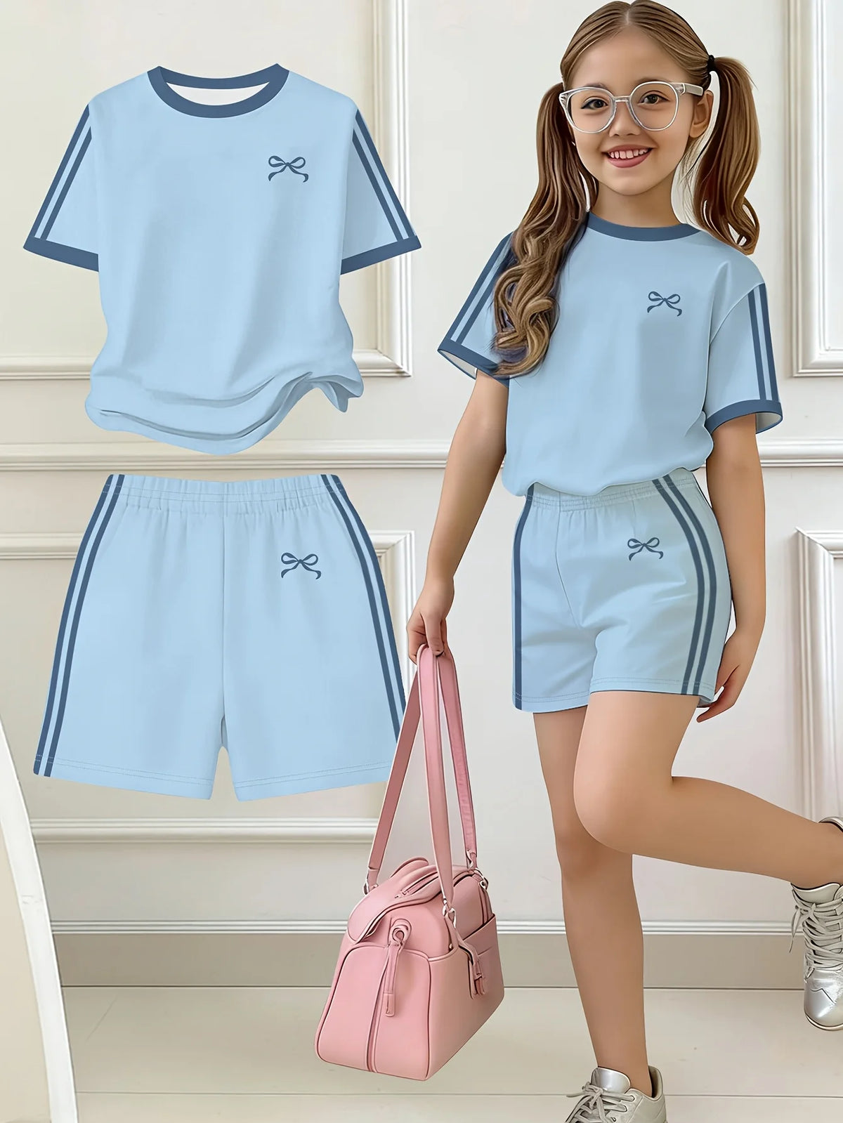 Ensemble enfant t-shirt et short imprimé – CLEVI Paris