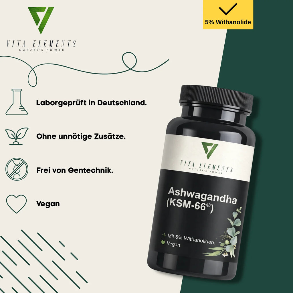 Ashwagandha KSM-66®, 180 gélules – CLEVI Paris