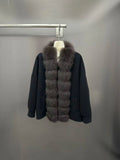 Veste femme en laine à bordure fourrure – CLEVI Paris