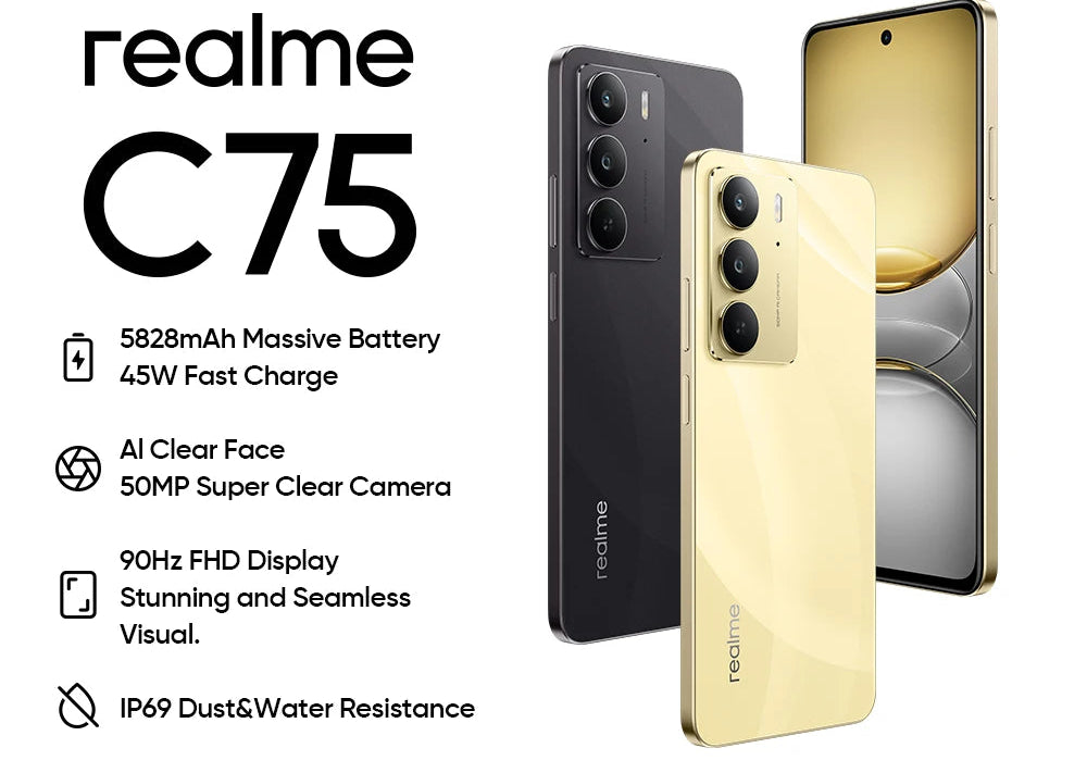 Smartphone realme C75 4G 256 Go – CLEVI Paris