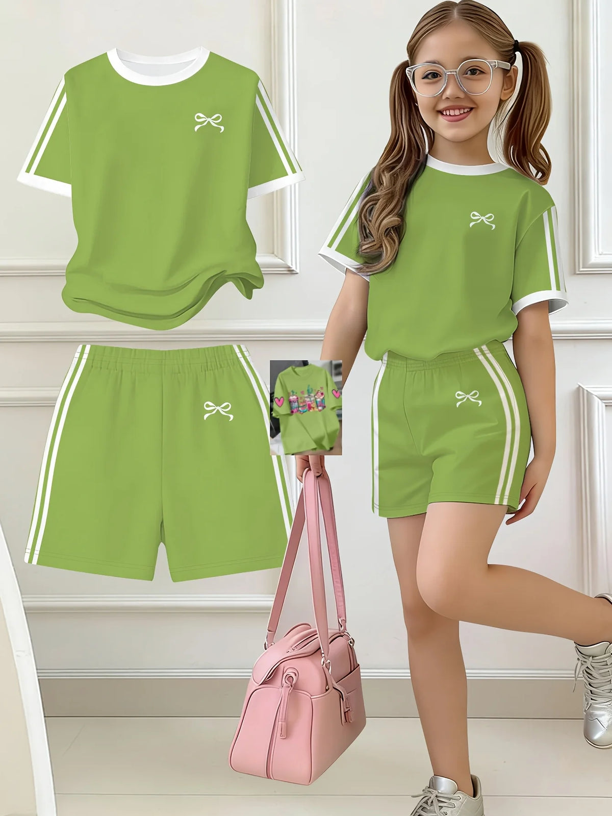 Ensemble enfant t-shirt et short imprimé – CLEVI Paris