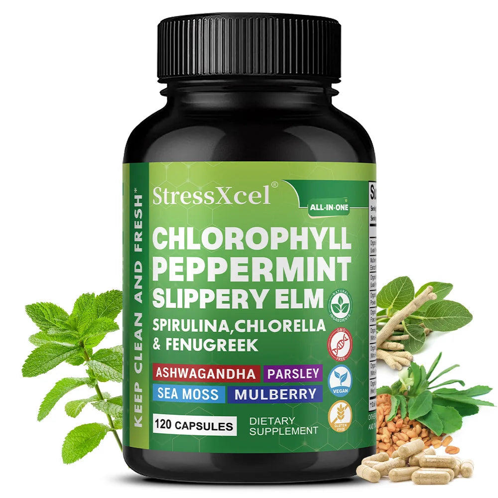 Chlorophylle menthe et persil, 120 capsules – CLEVI Paris