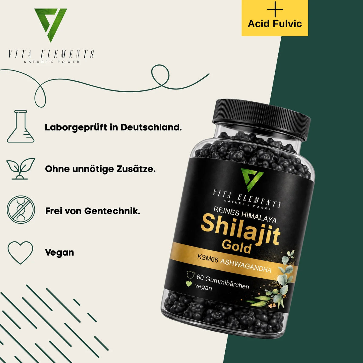 Shilajit Gold, 60 gommes à mâcher – CLEVI Paris