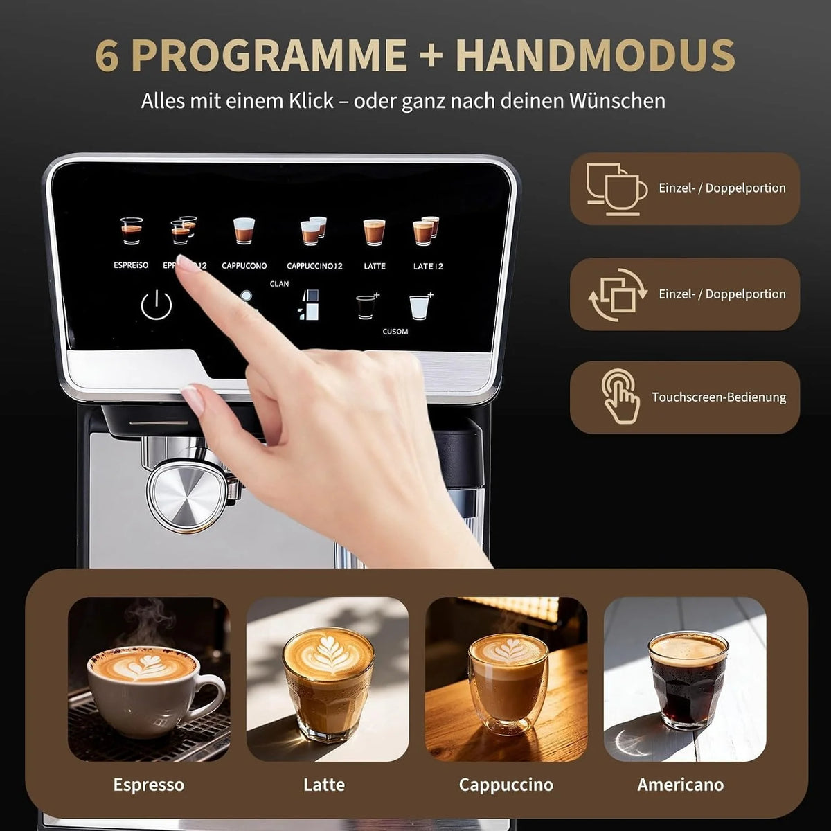 Machine expresso double chaudière 20 bars, mousseur – CLEVI Paris