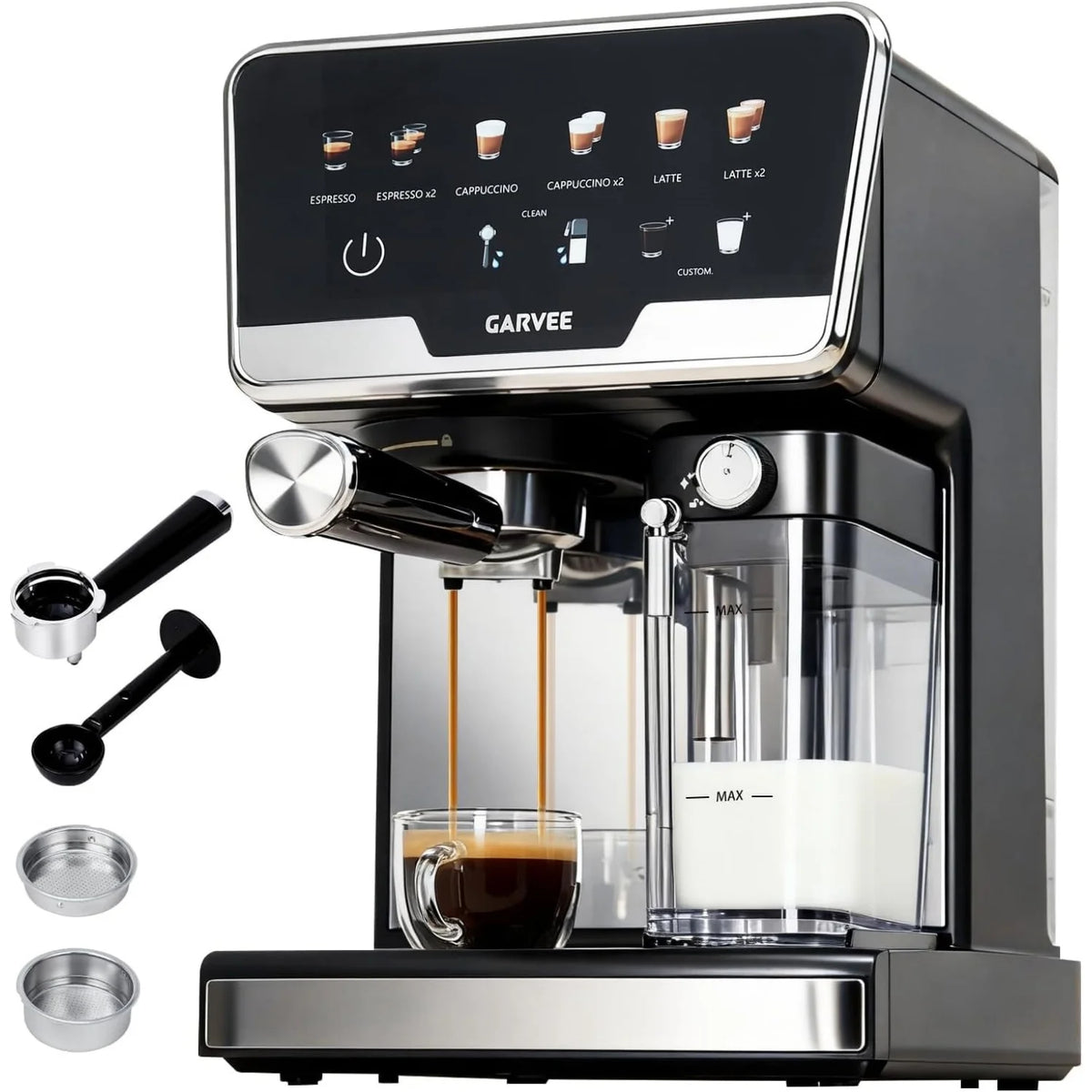 Machine expresso double chaudière 20 bars, mousseur – CLEVI Paris