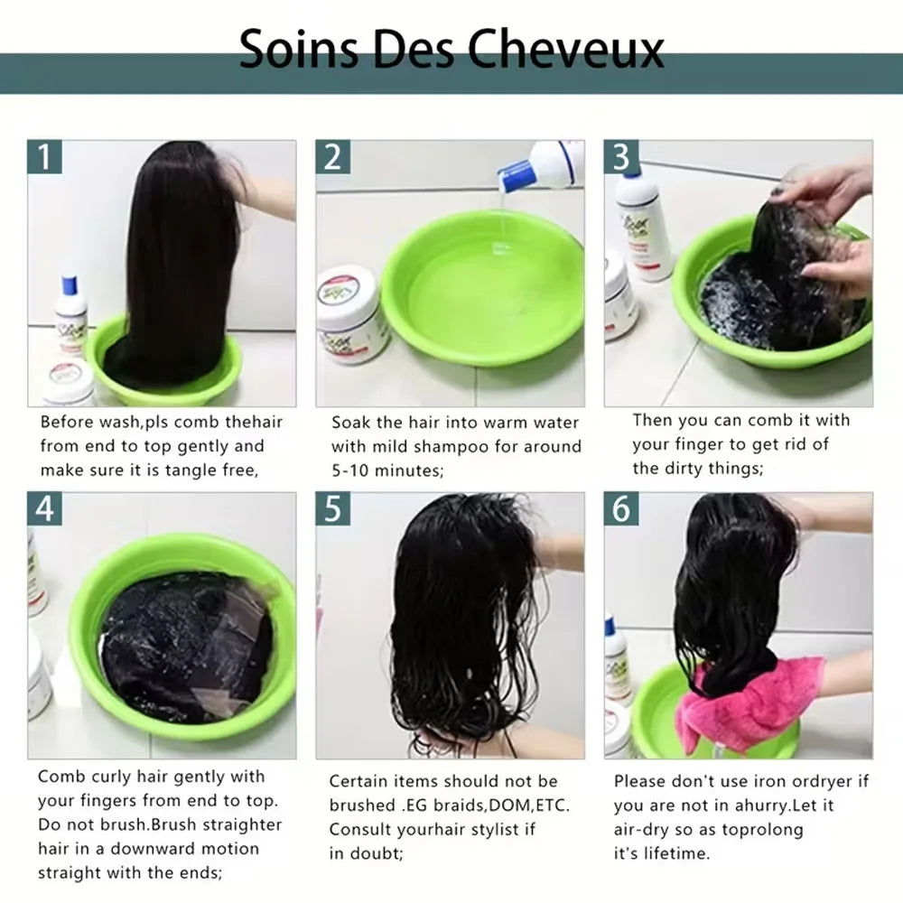 Mèches Bone Straight Cheveux Humains Péruviens Vierges Remy — Extensions Longues & Épaisses – CLEVI Paris