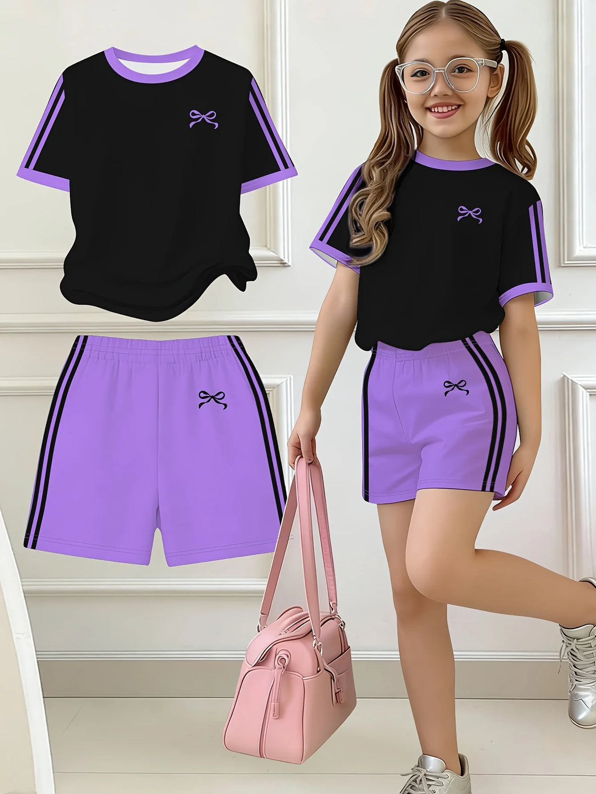 Ensemble enfant t-shirt et short imprimé – CLEVI Paris