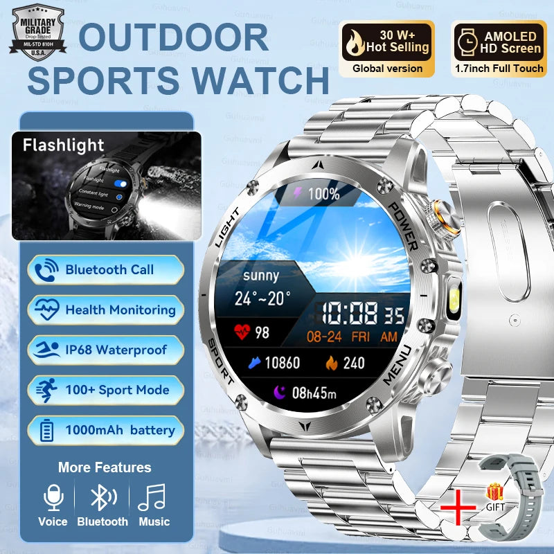 Montre GUHUAVMI AK87 AMOLED 1,7" IP68 170 Sports BT – CLEVI Paris