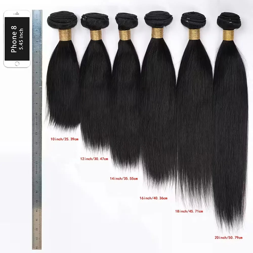 Mèches Bone Straight Cheveux Humains Péruviens Vierges Remy — Extensions Longues & Épaisses – CLEVI Paris