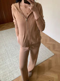 Ensemble laine et cachemire femme à capuche – CLEVI Paris