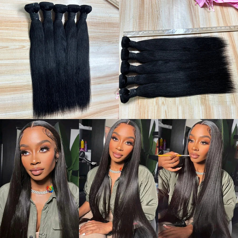 Extensions Cheveux Brésiliens Straight + Closure Lace 2x6/5x5/13x6 – CLEVI Paris