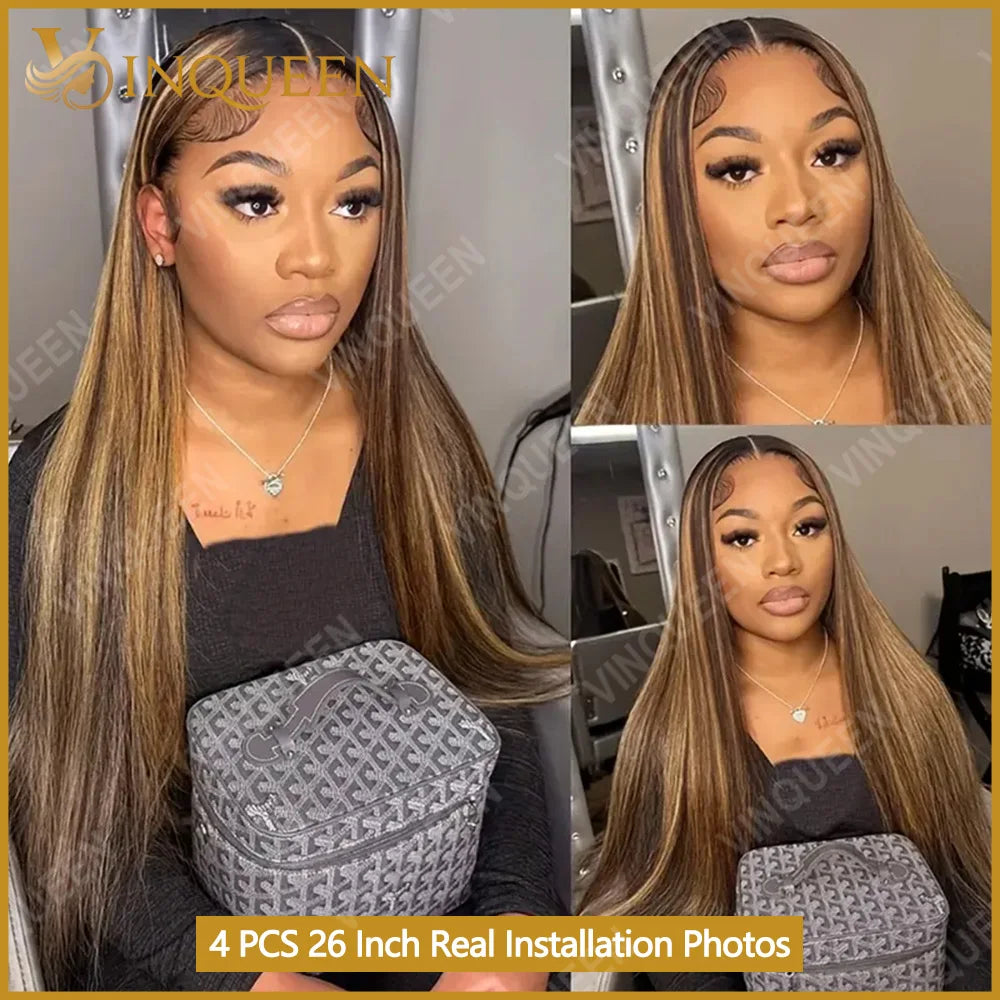 Extensions Cheveux Humains Brésiliens Remy 12A Highlight P4/27 Lisse – CLEVI Paris