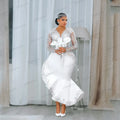 Robe de mariée civile sirène à cristaux – CLEVI Paris