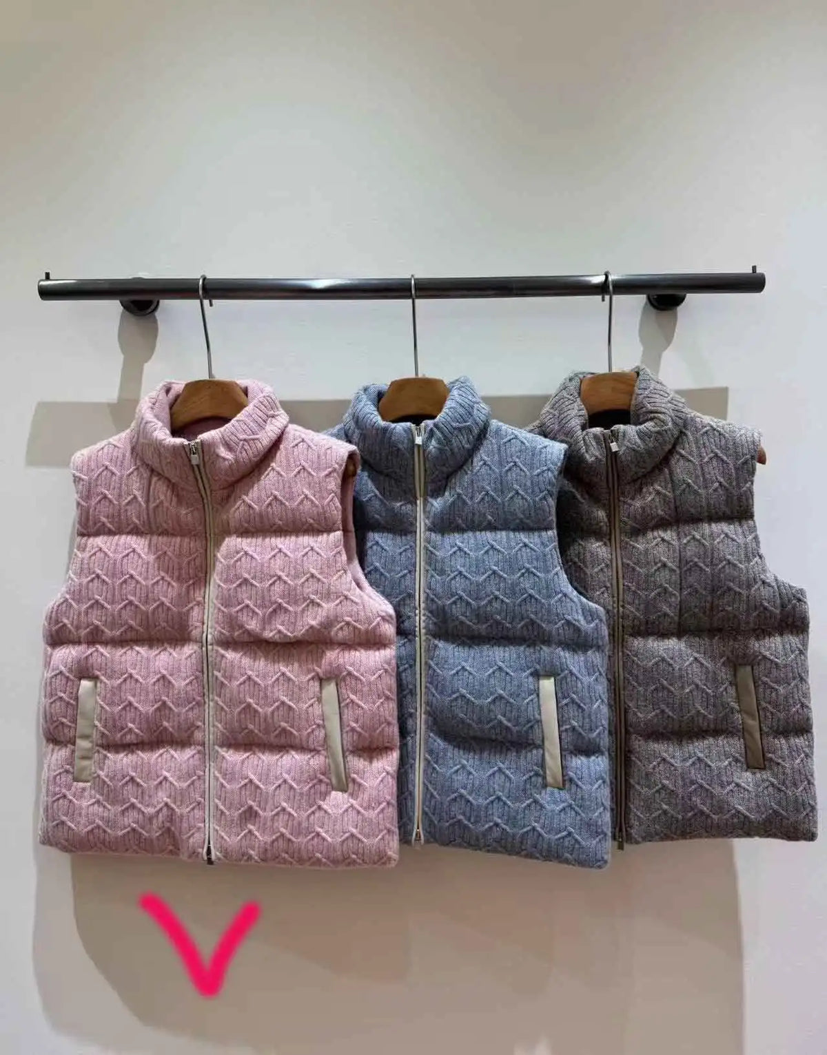 Gilet matelassé laine et cachemire femme – CLEVI Paris