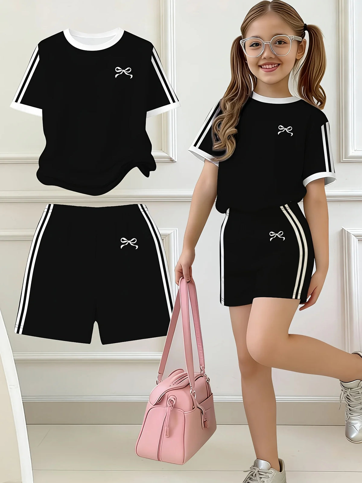 Ensemble enfant t-shirt et short imprimé – CLEVI Paris