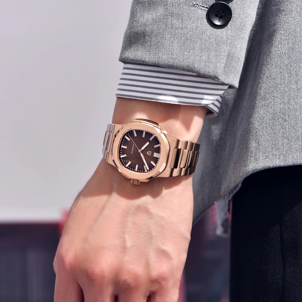 Montre Automatique Homme Pagani Design PD-1728 Or Rose Saphir – CLEVI Paris