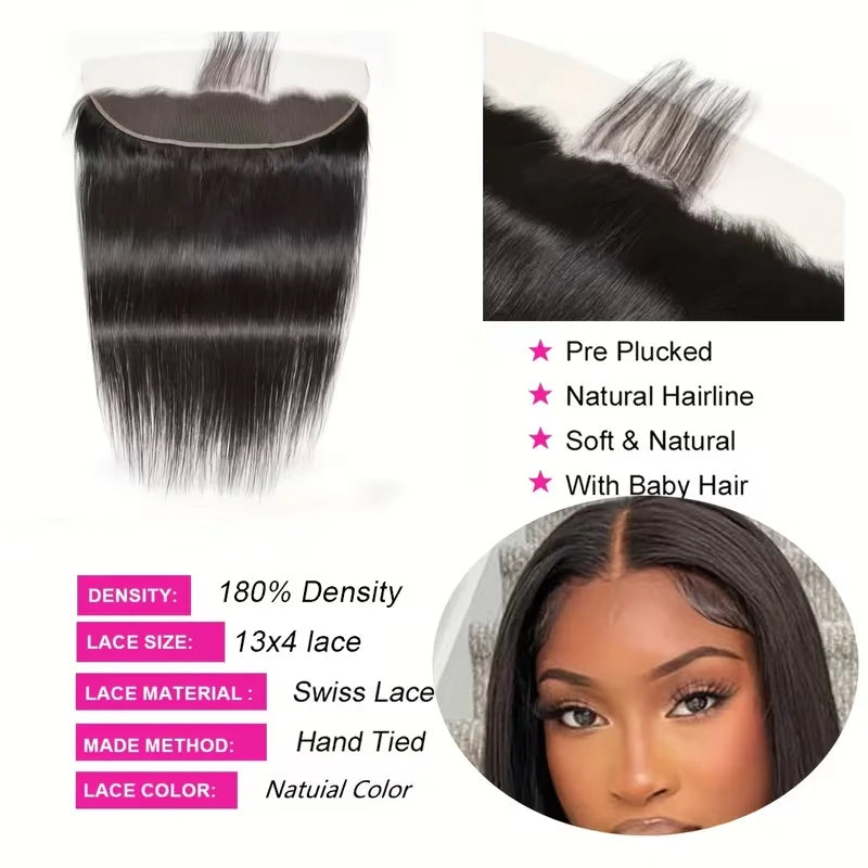 Closure Lace 13x4 Straight Remy Brésilienne – CLEVI Paris