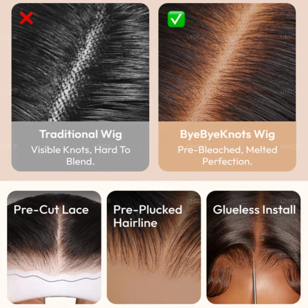 Perruque Water Wave Cheveux Humains Remy Hair Dentelle 7x5 Glueless Pré-Coupée – CLEVI Paris