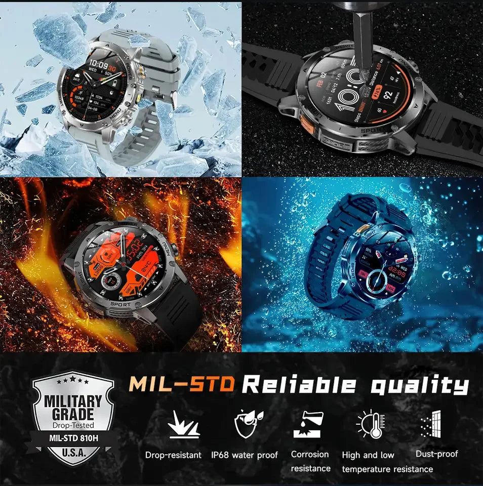 Montre GUHUAVMI AK87 AMOLED 1,7" IP68 170 Sports BT – CLEVI Paris