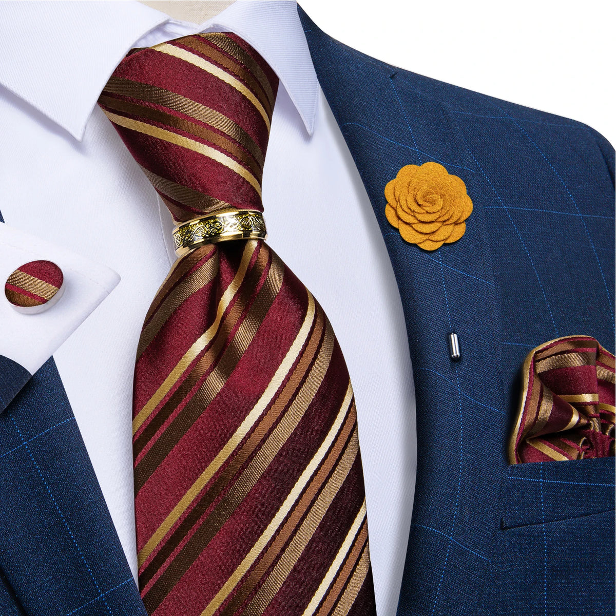 Coffret cravate homme, pochette et boutons – CLEVI Paris