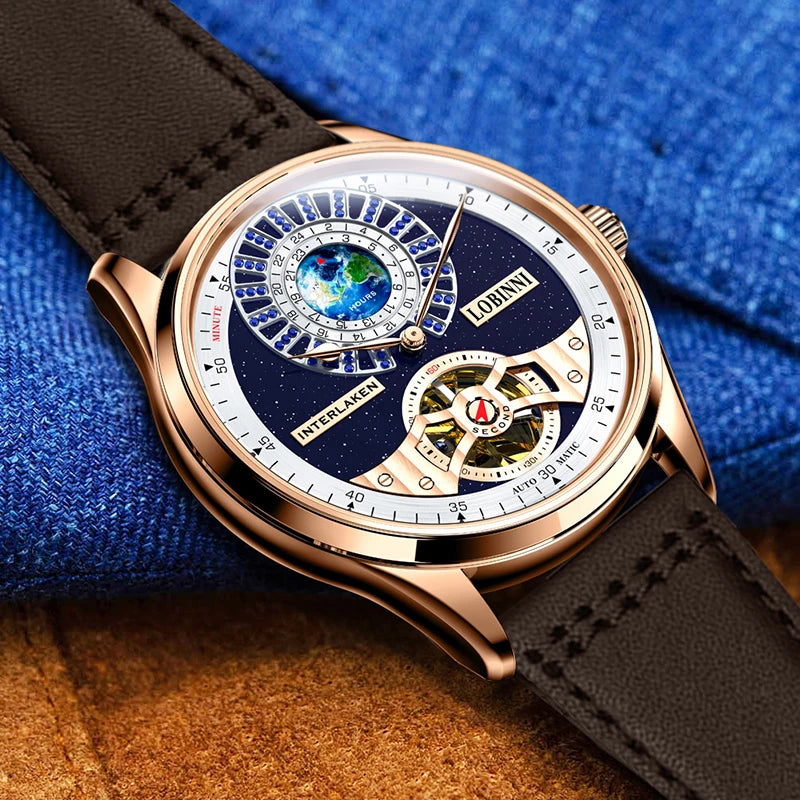 Montre Homme Automatique Squelette Lobinni – CLEVI Paris