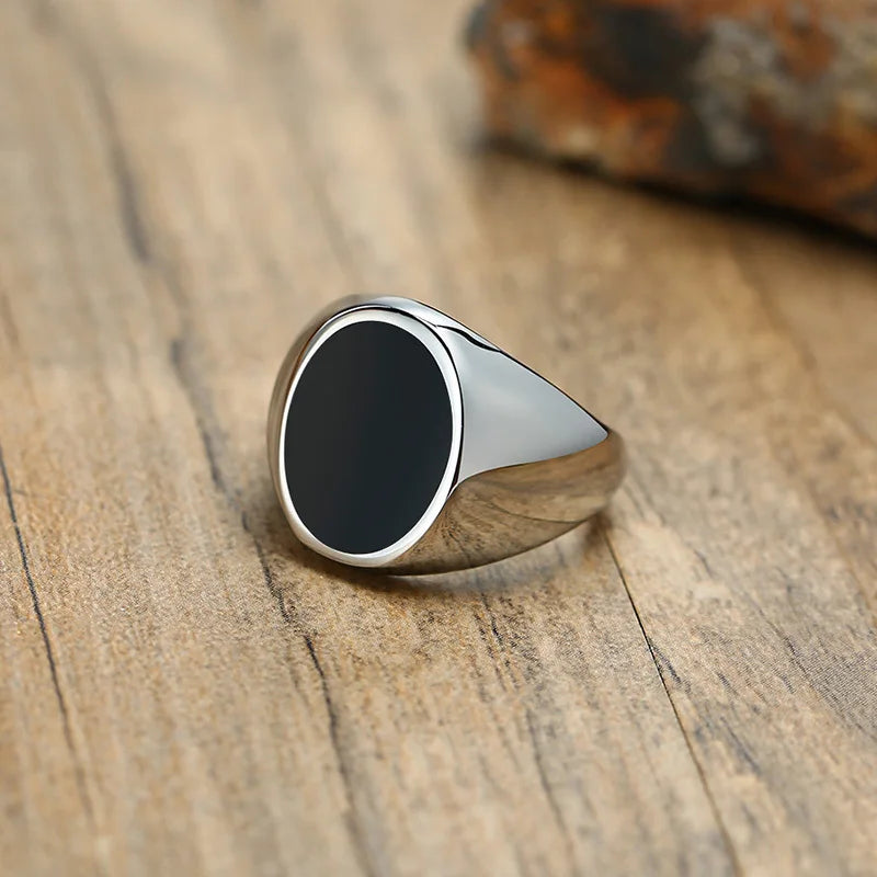 Bague homme carrée en acier et zirconium – CLEVI Paris