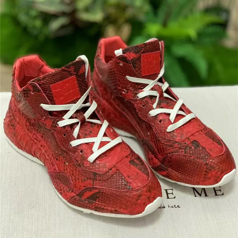 Sneakers montantes unisexes rouges ou grises – CLEVI Paris