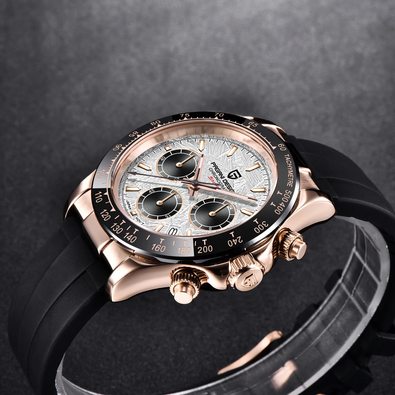 Montre Chronographe Homme Pagani Design 1664 Cadran Météorite Saphir 100m – CLEVI Paris