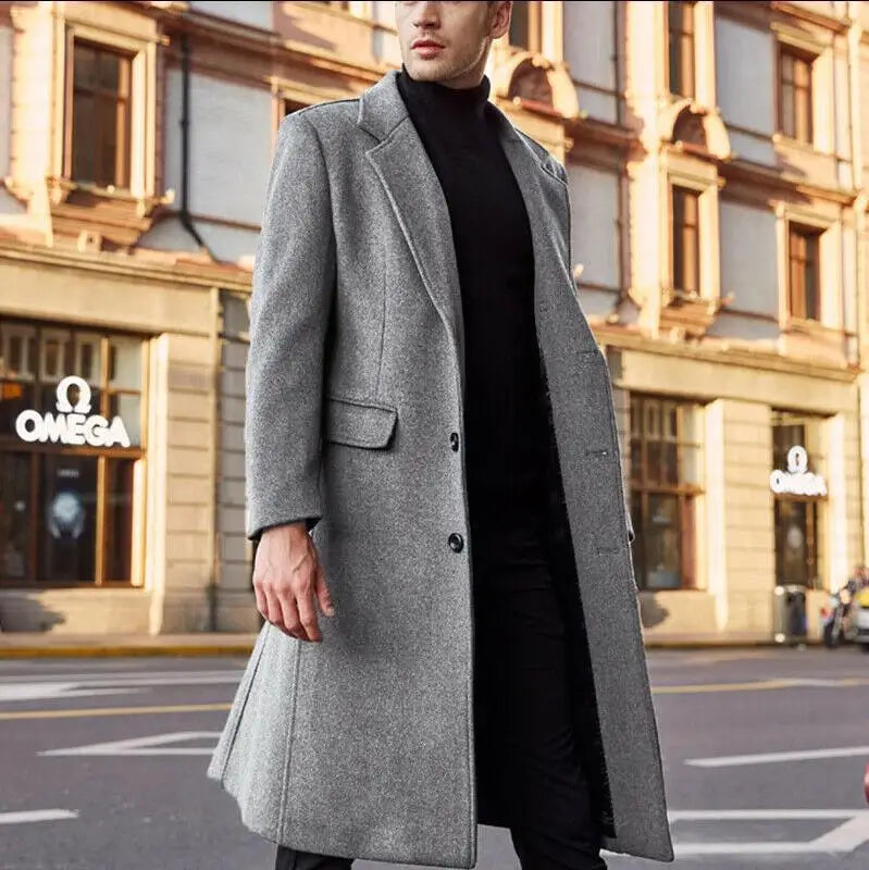 Manteau long boutonné homme – CLEVI Paris