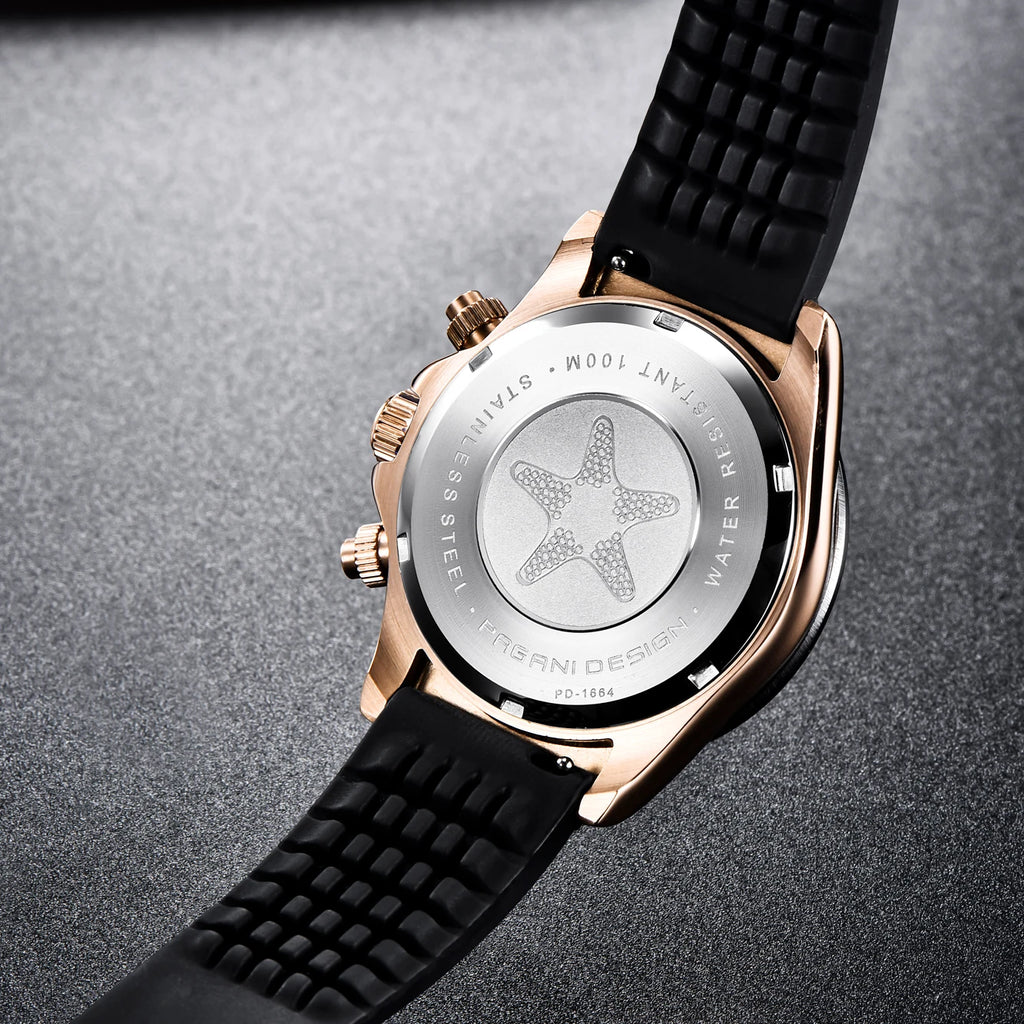 Montre Chronographe Homme Pagani Design 1664 Cadran Météorite Saphir 100m – CLEVI Paris