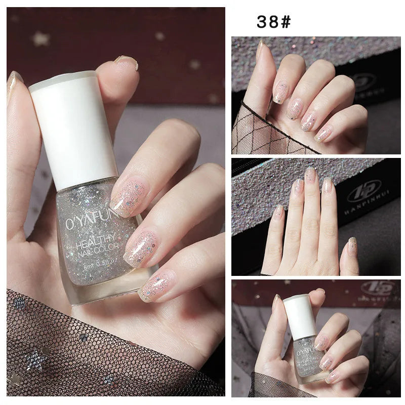 Vernis à Ongles Séchage Rapide Sans UV – Glitter, Matte & Paillettes 40 Couleurs – CLEVI Paris
