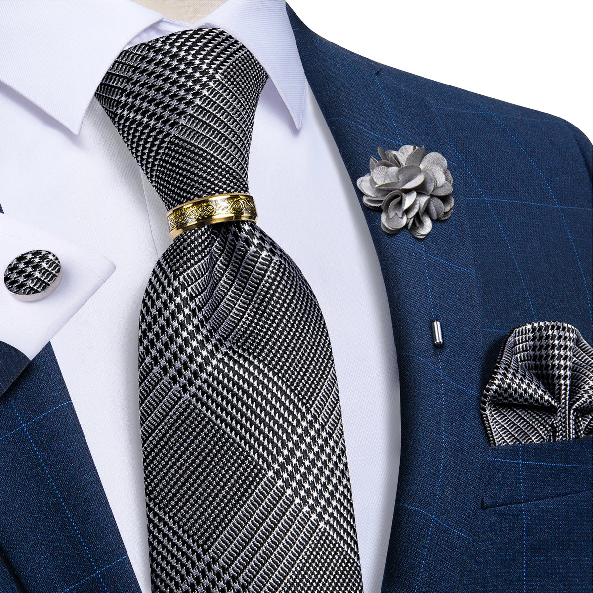 Coffret cravate homme, pochette et boutons – CLEVI Paris