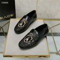 Mocassins homme noirs à motif – CLEVI Paris