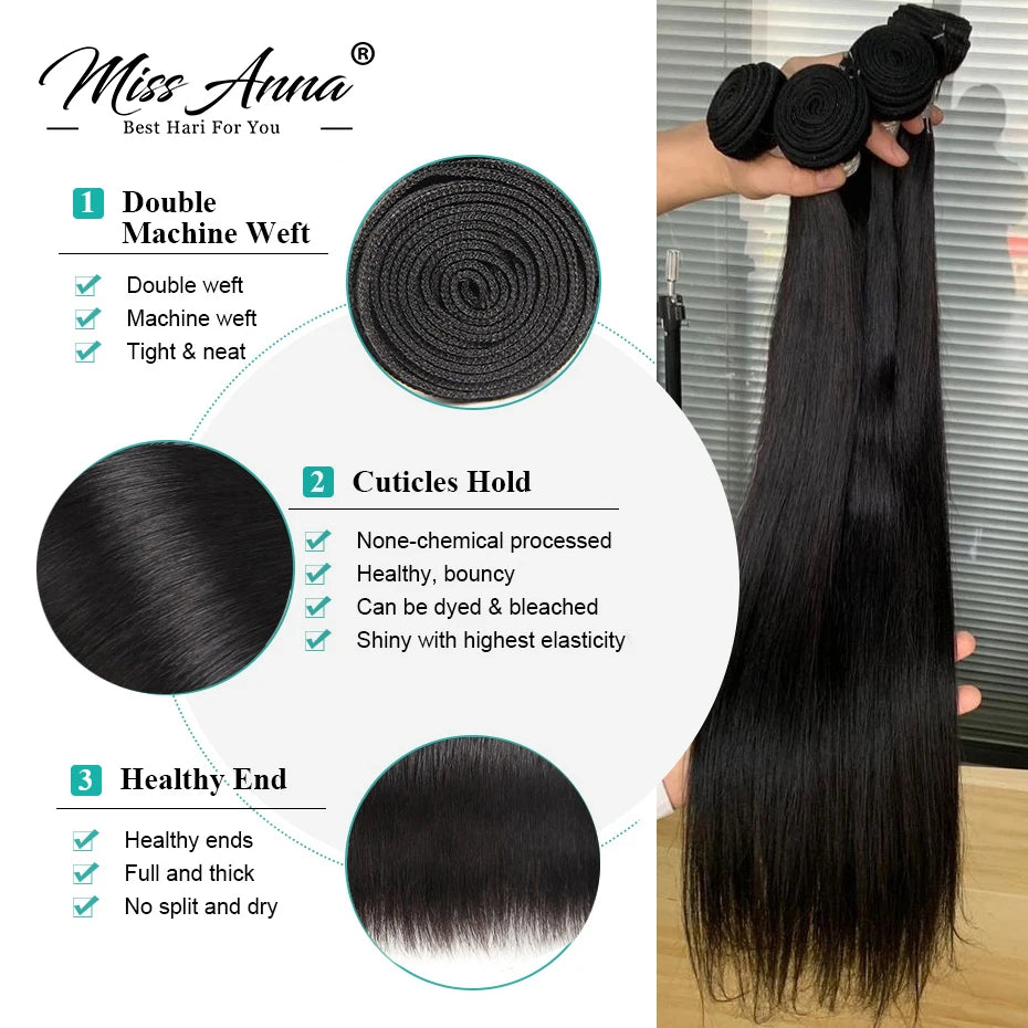 Tissage Bone Straight Remy Hair Brésilien Sew-in – CLEVI Paris
