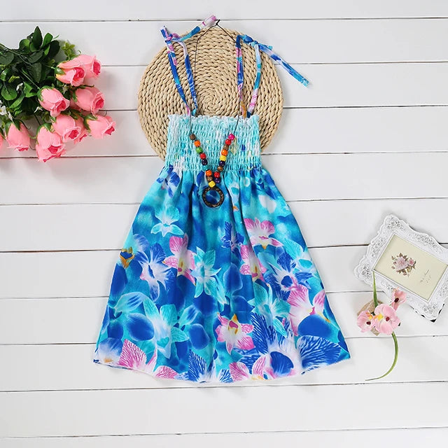 Robe fille bohème à fleurs et volants – CLEVI Paris
