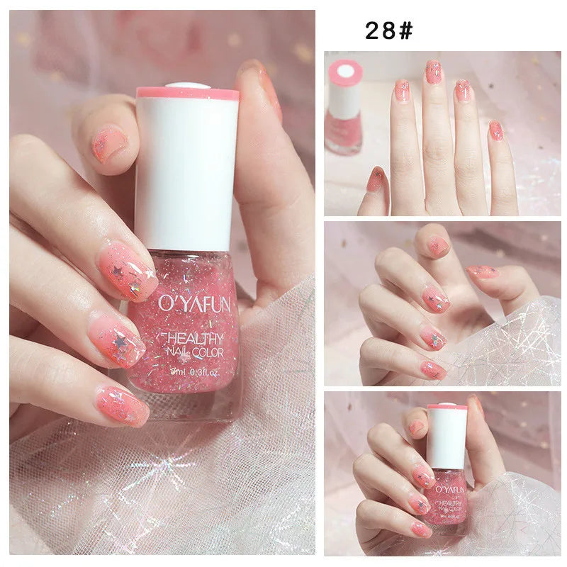 Vernis à Ongles Séchage Rapide Sans UV – Glitter, Matte & Paillettes 40 Couleurs – CLEVI Paris