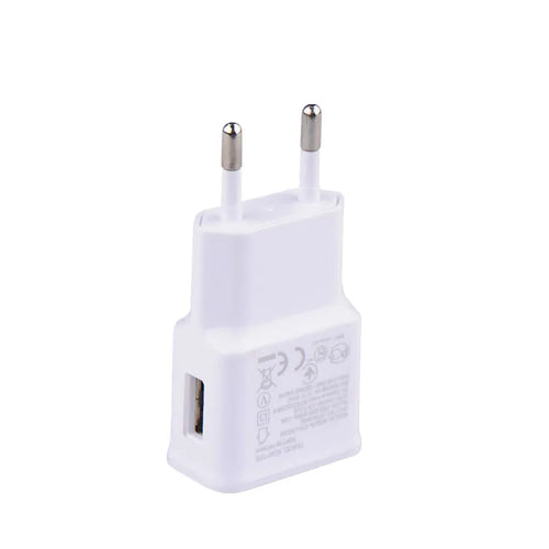 Chargeur Secteur USB 5V 1A ou 2A Prise EU Blanc – CLEVI Paris