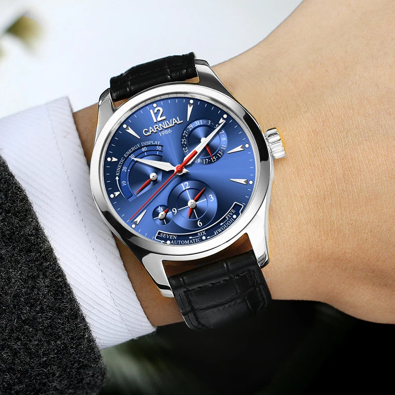 Montre Homme Automatique Double Fuseau Horaire Carnival – CLEVI Paris