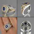 Bague Homme Bicolore en Laiton et Zircon Cubique – CLEVI Paris