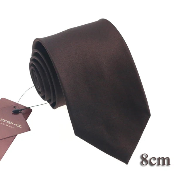 Cravate unisexe unie 6 à 8 cm – CLEVI Paris