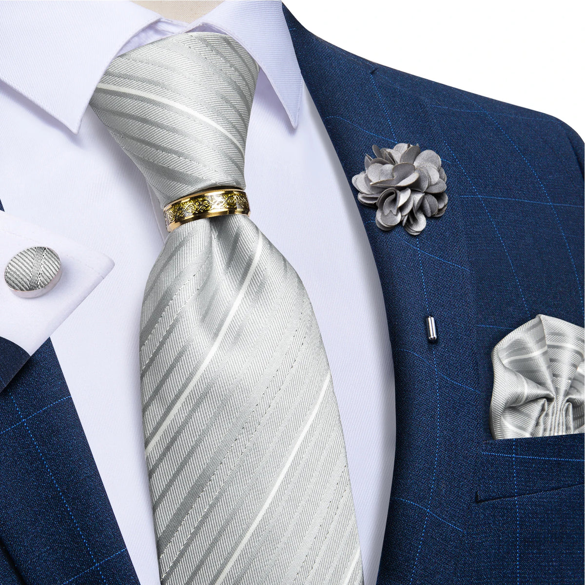 Coffret cravate homme, pochette et boutons – CLEVI Paris