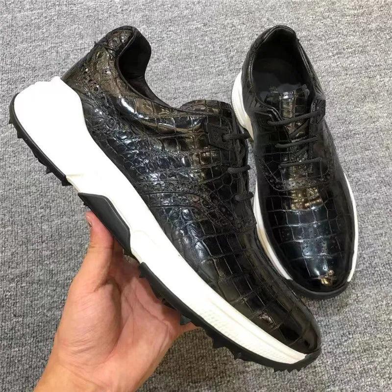 Sneakers basses homme noires à lacets – CLEVI Paris